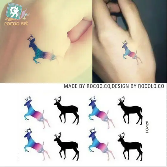 100 листов/партия Радужный цвет прыгающий олень черный лось водонепроницаемые