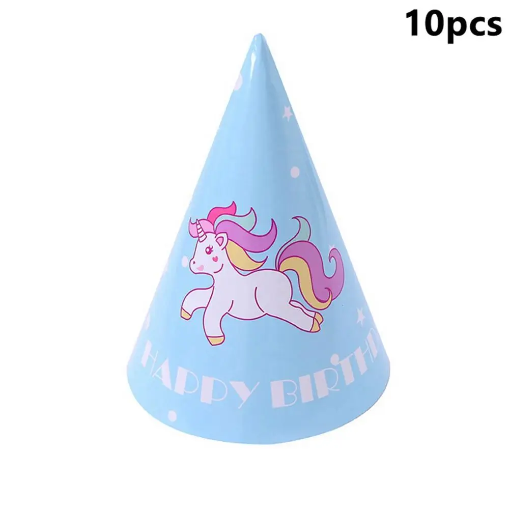 Blue Hats Taoup розовый Unicornio Paltes Parper салфетки Единорог одноразовая посуда с днем рождения Единорог вечерние принадлежности Babyshower события - Цвет: Blue Hats