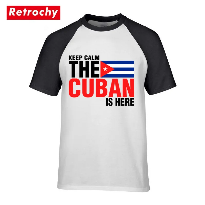Красочные мужские футболки с надписью Keep Calm No DREAD The Cuba Is Here летняя футболка
