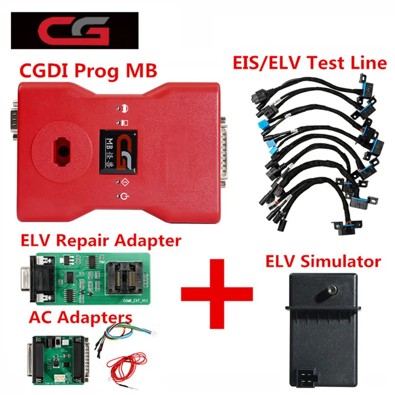 Программатор ключей CGDI Prog MB для Benz адаптеры переменного тока симулятор ELV адаптер