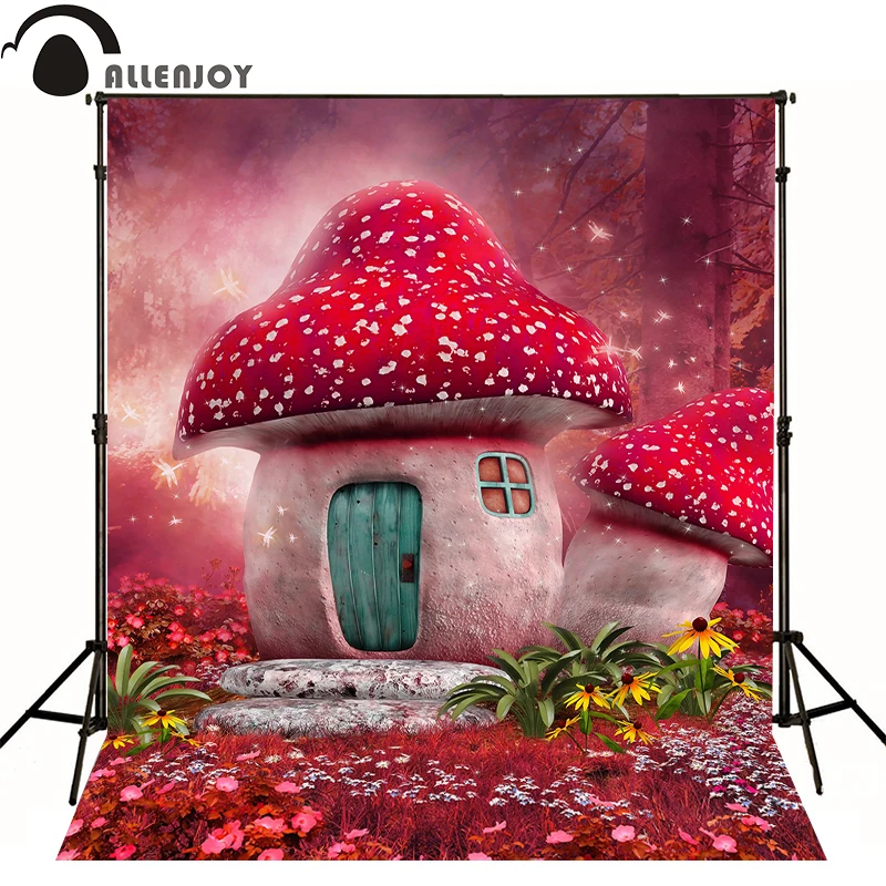 

Allenjoy фон для фотосъемки Луг гриб дом туман фотография ребенок Фон 7x5 футов