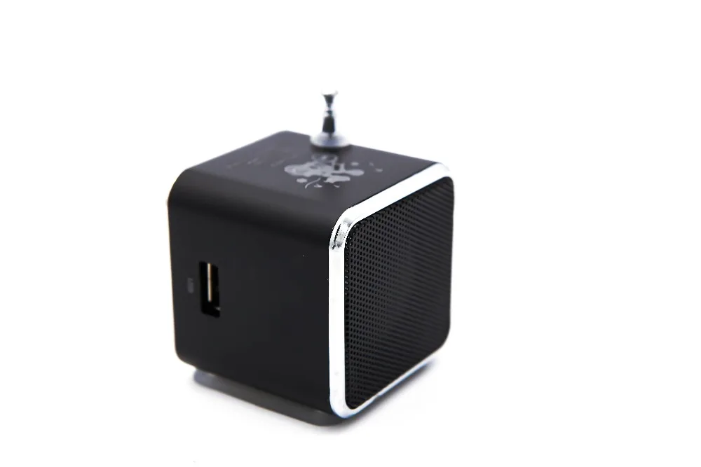 MOONBIFFY TD-V26 Aluminum Mini Portable FM Radio with Speaker LED Digital Support SD/TF Card U Disk for PC/MP3/4/Mobile/Tablets