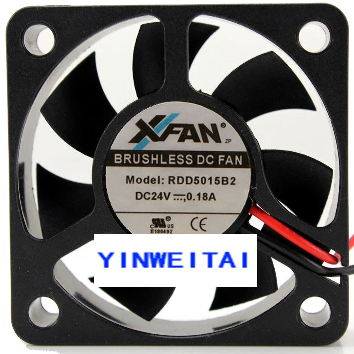 3 шт. оригинальный вентилятор для XFAN RDD5015B2 DC 24 В 0,18 а 2-проводной 50x50x15 мм серверный квадратный вентилятор 3 шт. оригинальный вентилятор для XFAN RDD5015B2 DC 24 В 0,18 а 2-проводной 50x50x15 мм серверный квадратный вентилятор
