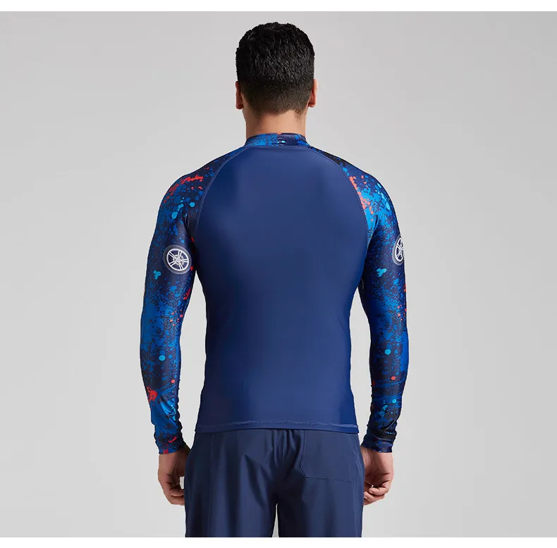 Защита от ультрафиолета, Мужская одежда, длинные рукава, maillot de bain, maillot de bain, лайкра, для серфинга, для мужчин, для серфинга, natat