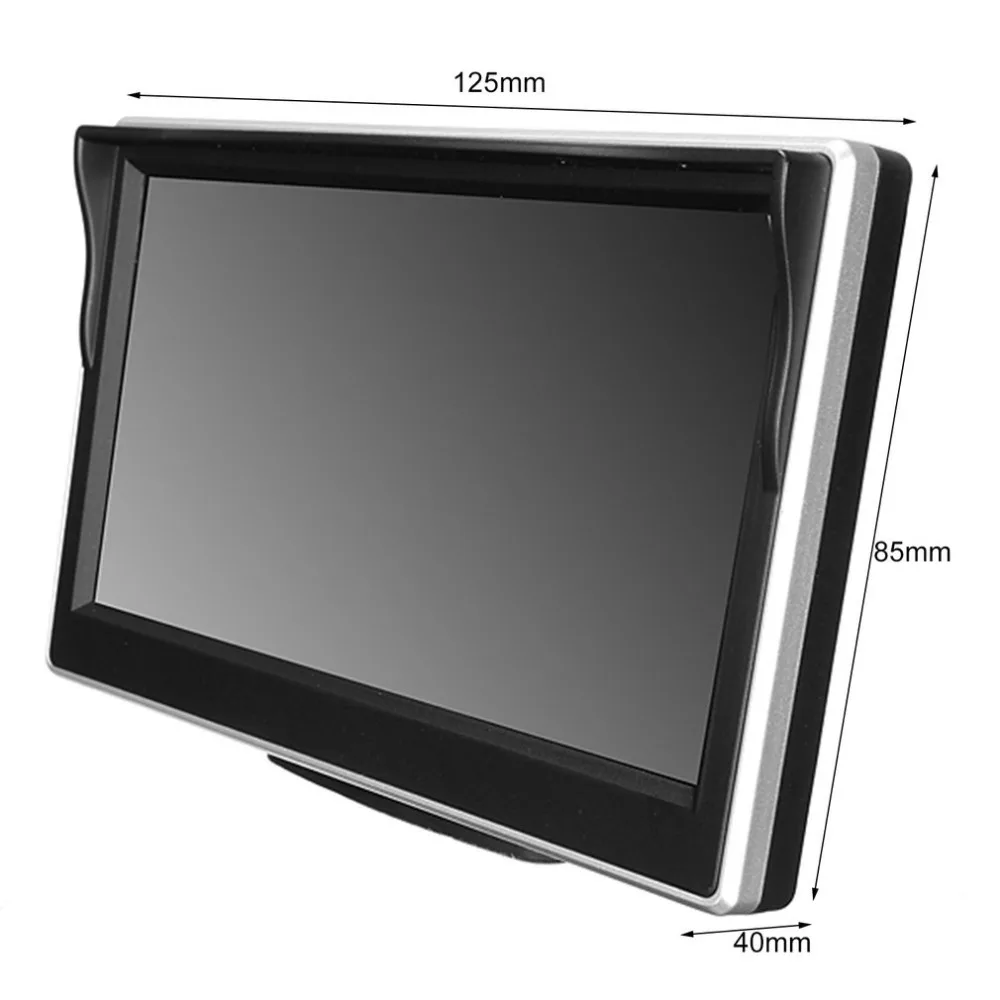 5 дюймов 800*480 TFT lcd цифровой цветной экран автомобильный монитор с присоской и подставкой автомобильные аксессуары для камеры заднего вида