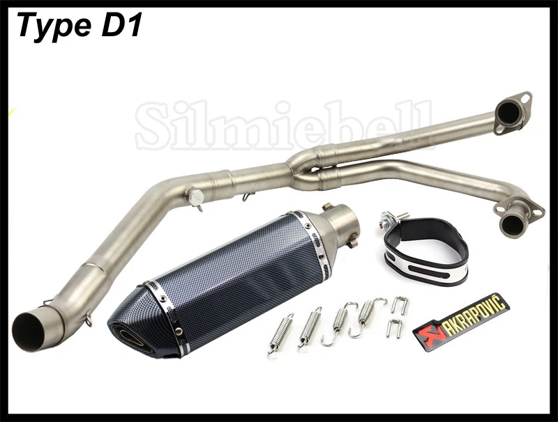 Без шнуровки MT03 Akrapovic мотоцикл выхлопной глушитель мото полная система передний коллектор трубы для Yamaha MT 03 YZF R3 R25