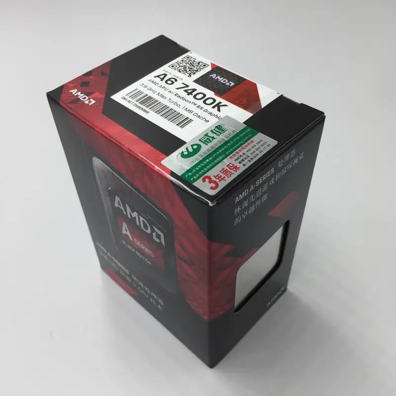 Процессор AMD APU процессор в коробке с двухъядерным процессором радиатора FM2 + 3 5