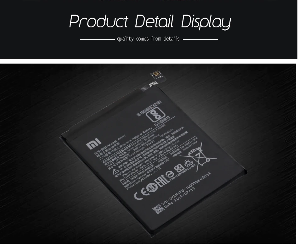 Аккумулятор для телефона Xiao mi BN47 для Xiao mi Red mi 6 Pro/mi A2 Lite, 3900 мА/ч, высококачественный сменный аккумулятор, Бесплатные инструменты