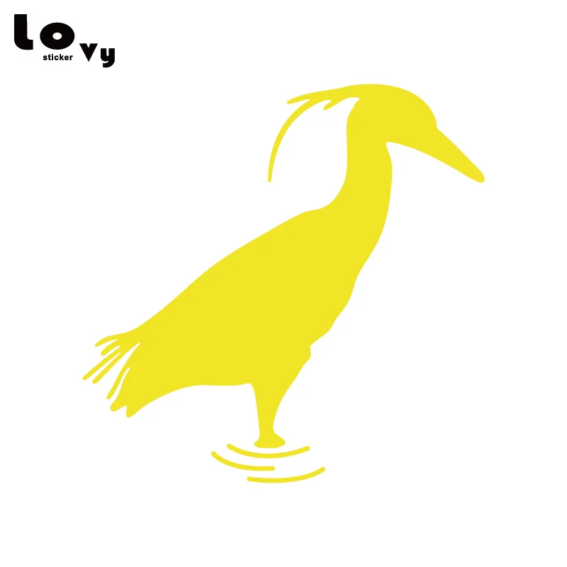 Cartoon Animal Egret Bird - Heron Vinyl Car Sticker Bumper Window Decal Accessories CA1138 | Автомобили и мотоциклы