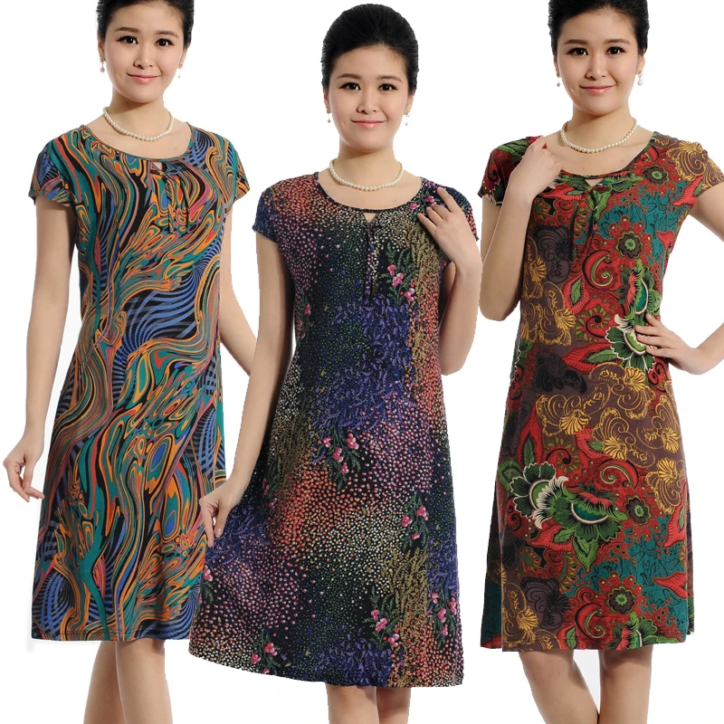 Vestidos 2016 летние платья Большой размер 4XL 5XL женщины платье старинные печатные