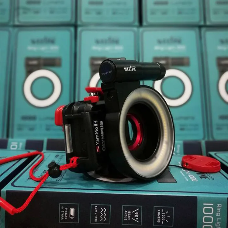 NiteScuba Дайвинг видео Weefine кольцевой светильник для tg5 RX100 Canon Nikon камера корпус для макросъемки подводная фотография M67