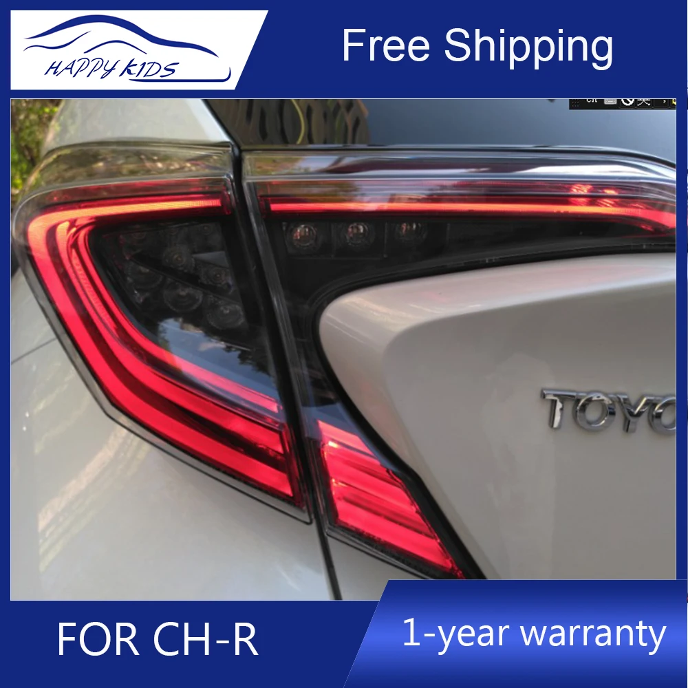 Car styling Tail Lights For Toyota CH-R C-HR CHR 2017-2019 Led High Version Rear Lamp DRL+Brake+Park+Signal lights | Автомобили и