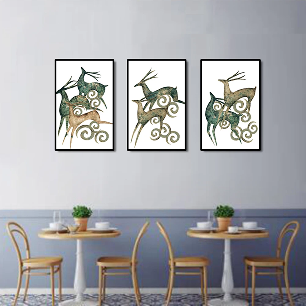 

Art Paintings Deer Cartoon Decorative Painting For Bedroom Room Home Decor Wall Art Animal Posters And Prints Wall Pictures