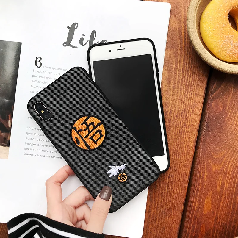 Вышивка комиксов Dragon Ball для iPhone XR Max мобильный телефон оболочка 7 8 Plus