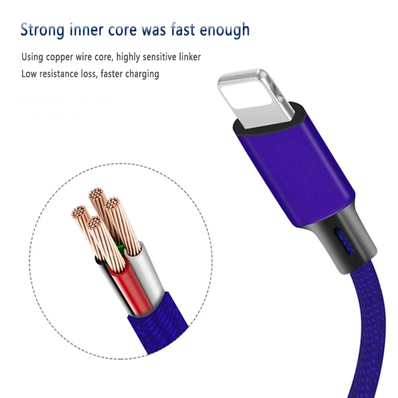 Fexcel 3 в 1 USB Multi Зарядное устройство кабель для iPhone с разъемом микро-usb типа C samsung S9