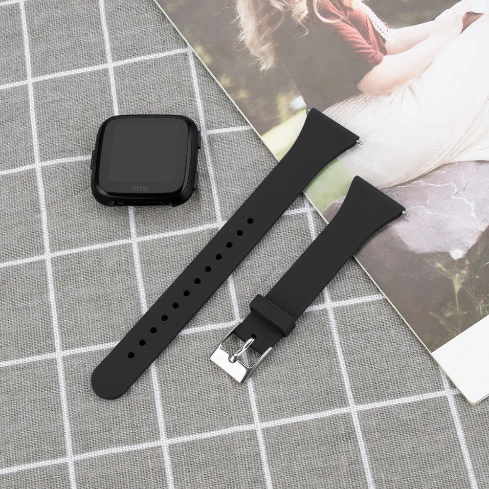 Duszake мягкий ремешок для Fitbit Versa ремешок силиконовый сменный спортивный Смарт-часы браслет на запястье ремешок для Fitbit Versa для женщин