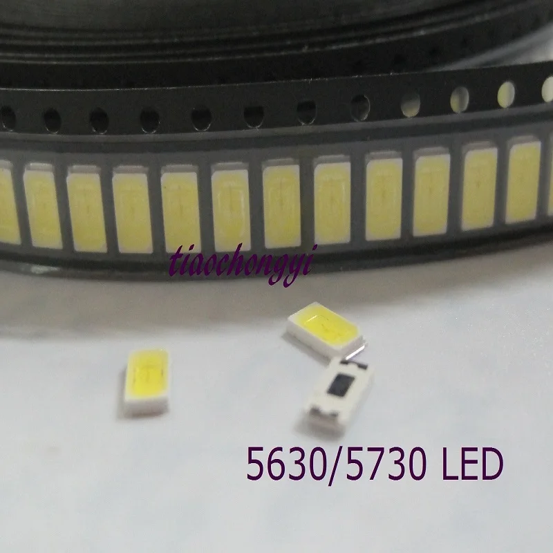 500 шт. высокой мощности 0 5 Вт 1/2 w SMD чип 5630/5730 красный цвет зеленый синий желтый