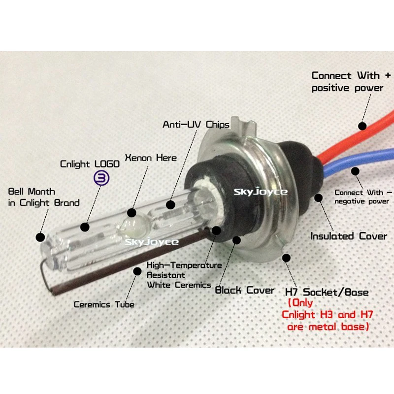 10 шт. AC 35 Вт Cnlight hid ксеноновая лампа замена H1 H3 H7 H8 H10 H11 9005 9006 HB3 HB4 D2H 4300K -8000K Авто