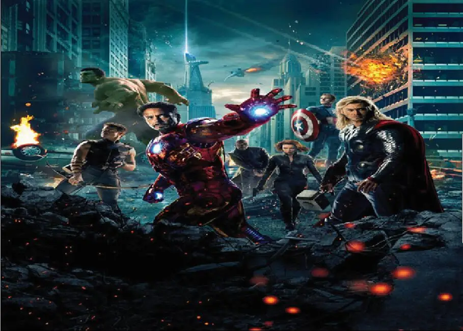 Shengyongbao, Художественная ткань на заказ фотографии фонов Опора Marvel Мстители тема фотостудия фон FC19306-23