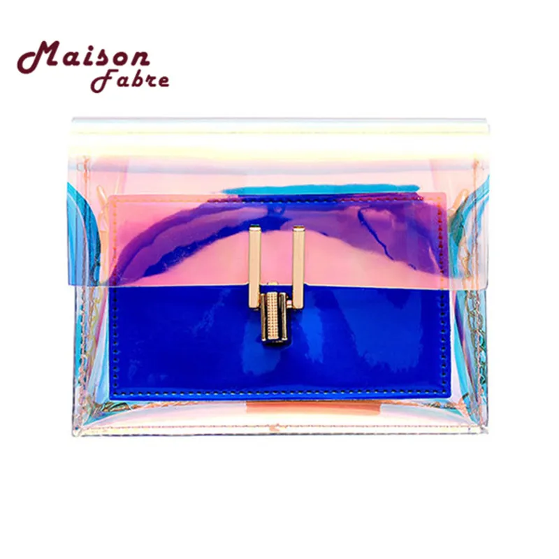 Women Laser Crossbody Bag Messenger Shoulder PVC Jelly Small Tote Bags Holographic Lady Torebka damska|Сумки с ручками| |
