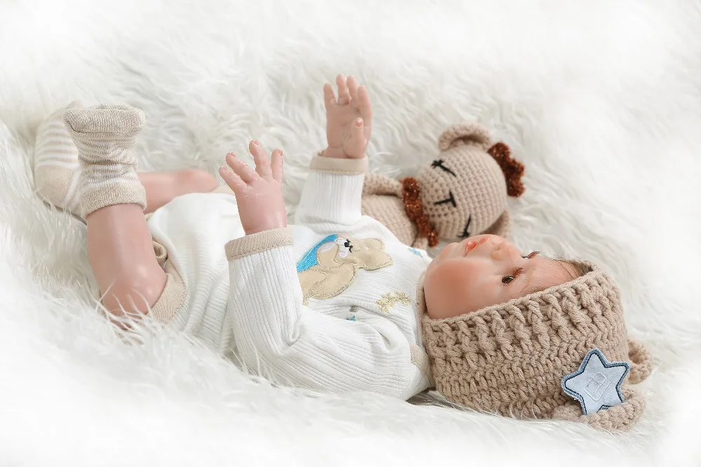 Npkколлекция 48 см bebe Кукла reborn Новорожденный ребенок близнец ребенок мальчик и девочка ручная детальная картина мизинец вид всего тела силикон