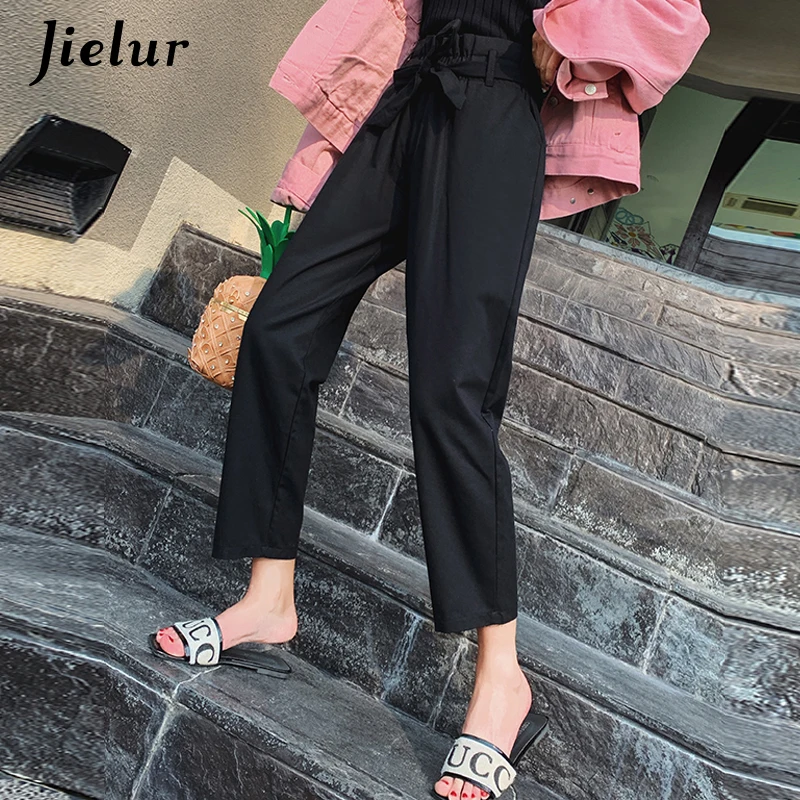 Jielur Harajuku женские брюки карго корейский ШИК Мода тонкий базовый Pantalon Mujer Green