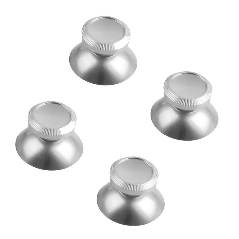 Silver Алюминиевый металлический 3D Аналоговый джойстик силиконовый захват большого пальца колпачки Замена Ремонт для playstation 4 PS4 Геймпад Xbox One контроллер - Цвет: Silver