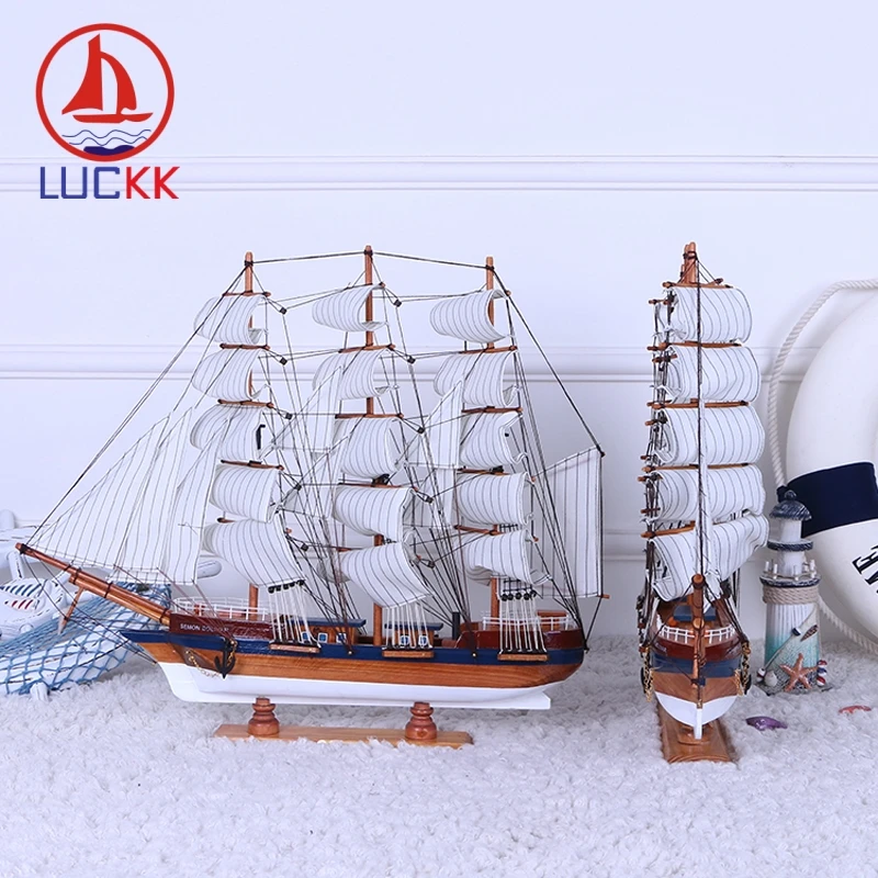 LUCKK 70 60 CM Simon Bolivar DIY Wooden Model Ships Creative Home Interior Wood Decoration Accessories Crafts Mediterrean Style | Дом и сад