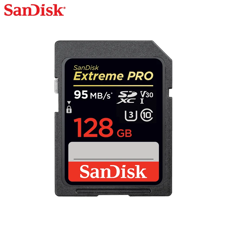 SanDisk Extreme PRO SD карты 128 ГБ 64 32 16 Карта памяти SDHC UHS-I высокое Скорость 633X class 10 95 МБ/с. V30