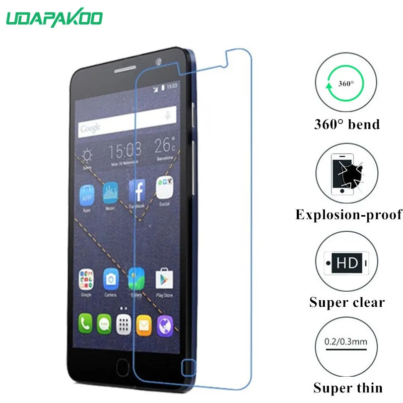 Udapakoo прозрачная закаленная (мягкое стекло) пленка для Alcatel One Touch Pop Star 3G 5022 нано