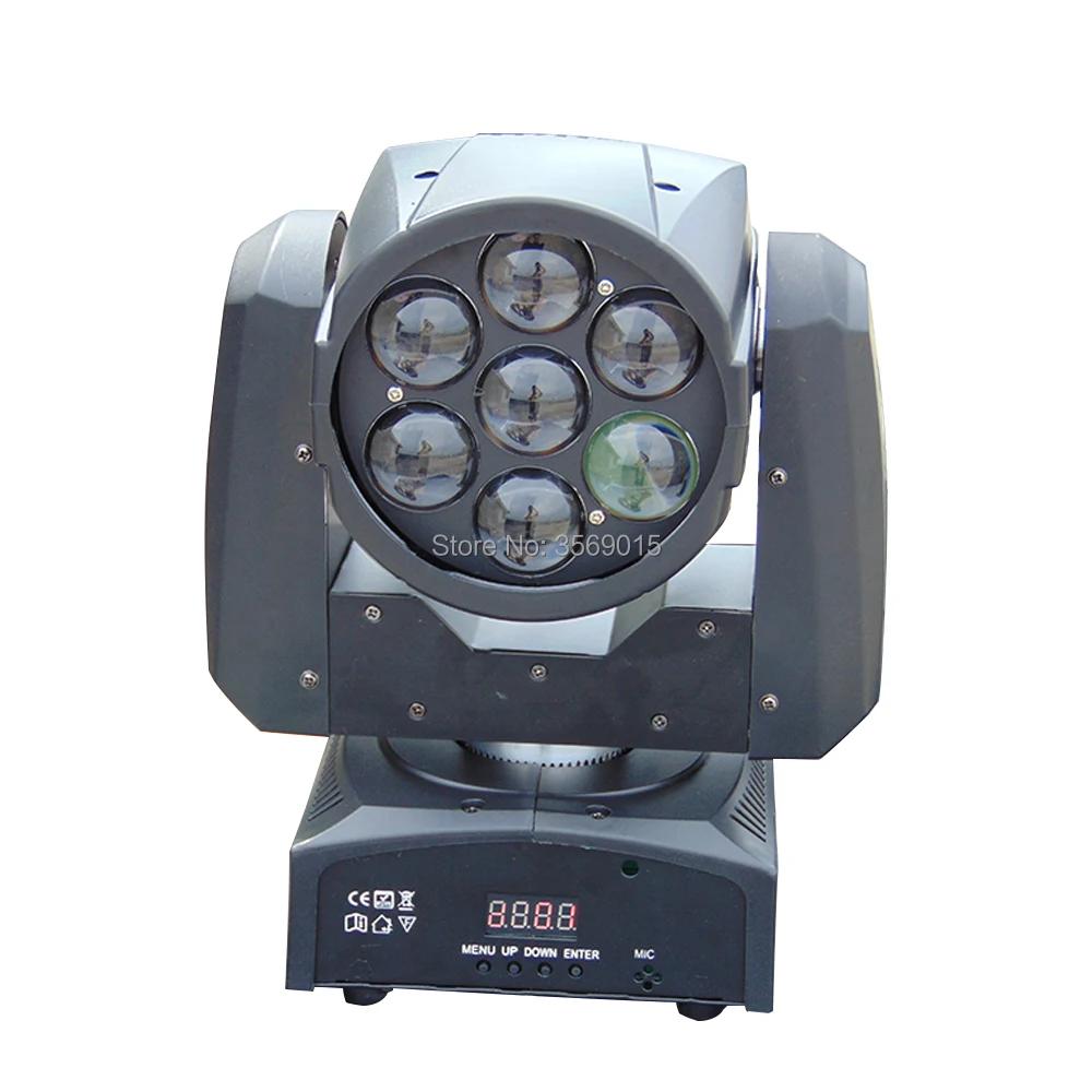 Zoom wash moving head 7x12W RGBW 4in1 LED Mini DJ dmx сценический свет|Эффект освещения сцены| |