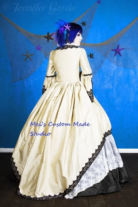 На заказ Готический стимпанк пират Мари Антуанетта Платье/период платье/театр и