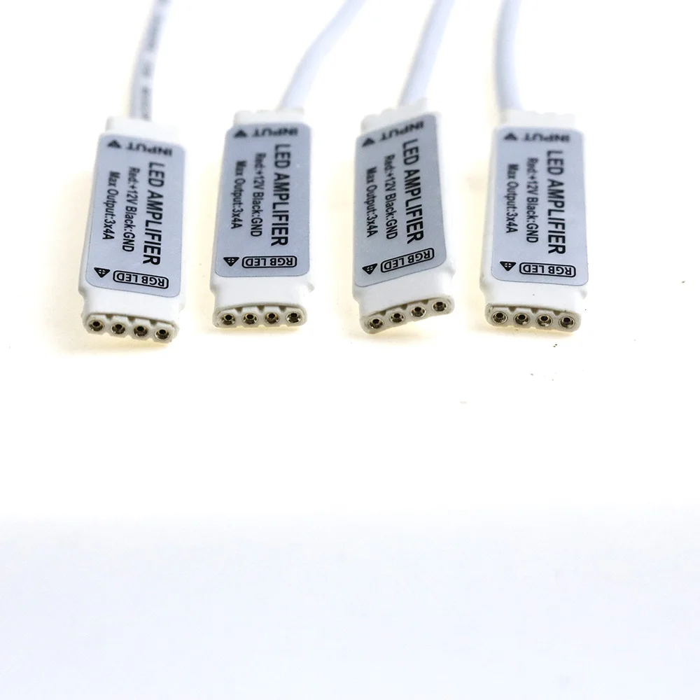 1-100 шт. RGB LED усилитель DC12V 24V контроллер сигнала с разъемом постоянного тока