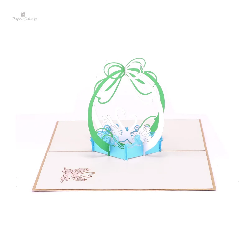Бумага SPIRITZ Swan 3D лазерная бумага всплывающая карта с пустым конвертом