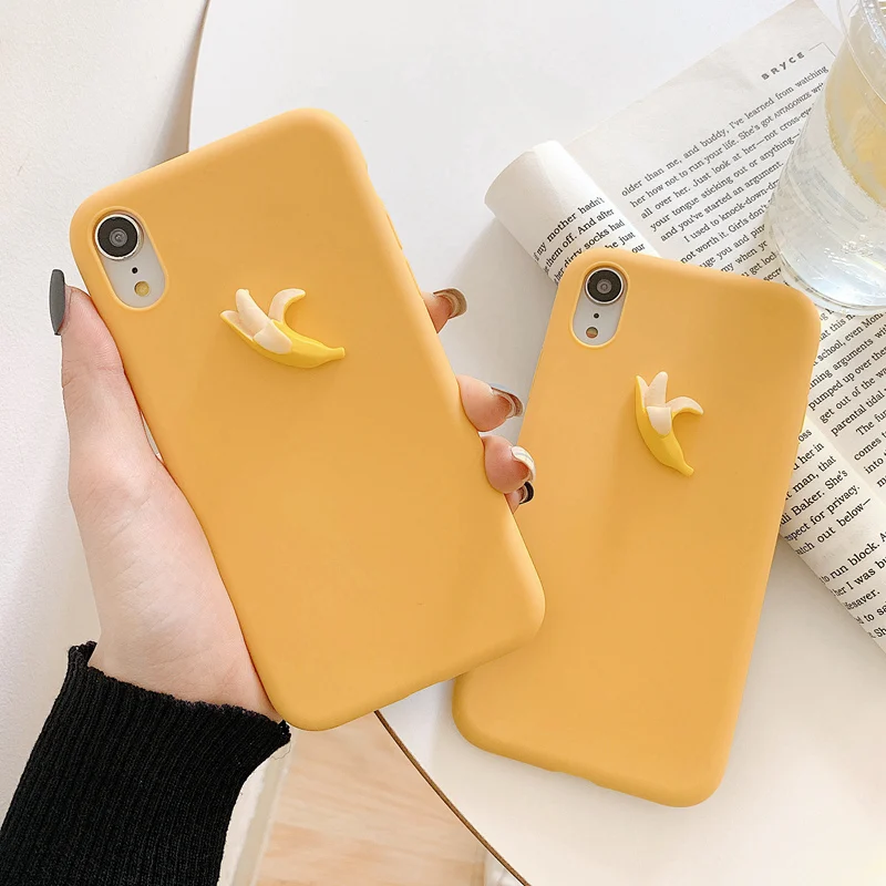 Милый 3D желтый банан силиконовый чехол для huawei P30 mate 20 10 Pro P20 Lite P10 Nova 3 3i 4 Honor P Smart Plus