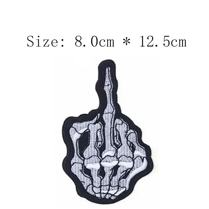 Бесплатная доставка нашивка с вышивкой в виде черепа Высота 12 5 см Приклеивание