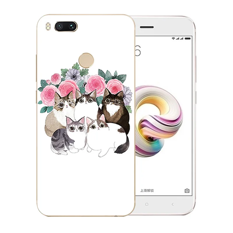 Для Xiaomi Mi A1 ультра тонкий силиконовый чехол для 5x Luck Cat с рисунком роскошный