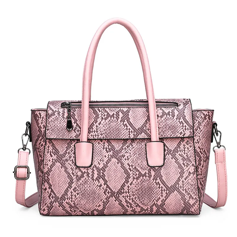 Pink ZMQN модные сумки для женщин известных брендов атмосферная змеиная сумка на плечо Высококачественная роскошная дизайнерская сумочка A894 - Цвет: Pink