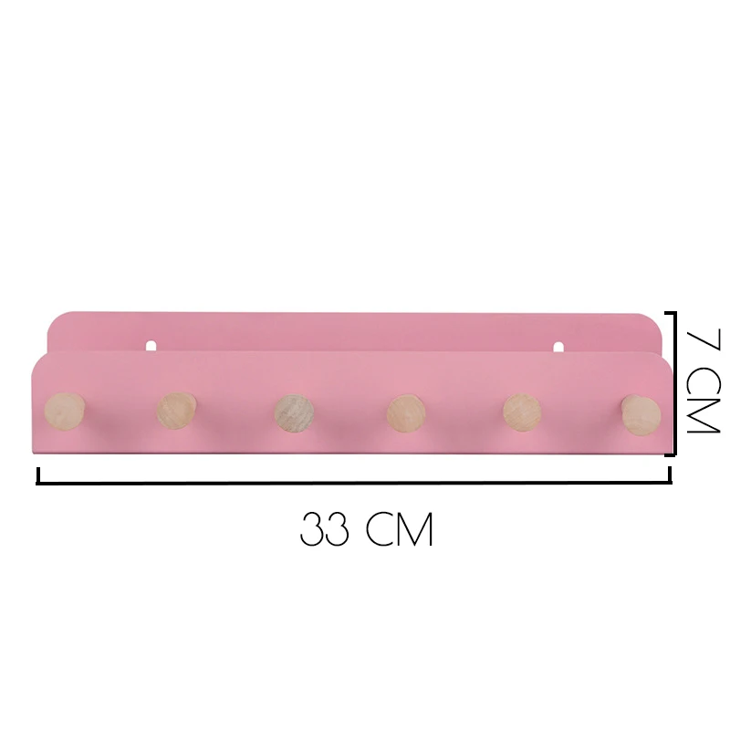 Metal hook pink Крючки для детской комнаты, декоративные крючки для детской комнаты, нордические радужные крючки, вешалки, украшения для дома, детские настенные крючки, украшения - Цвет: Metal hook pink
