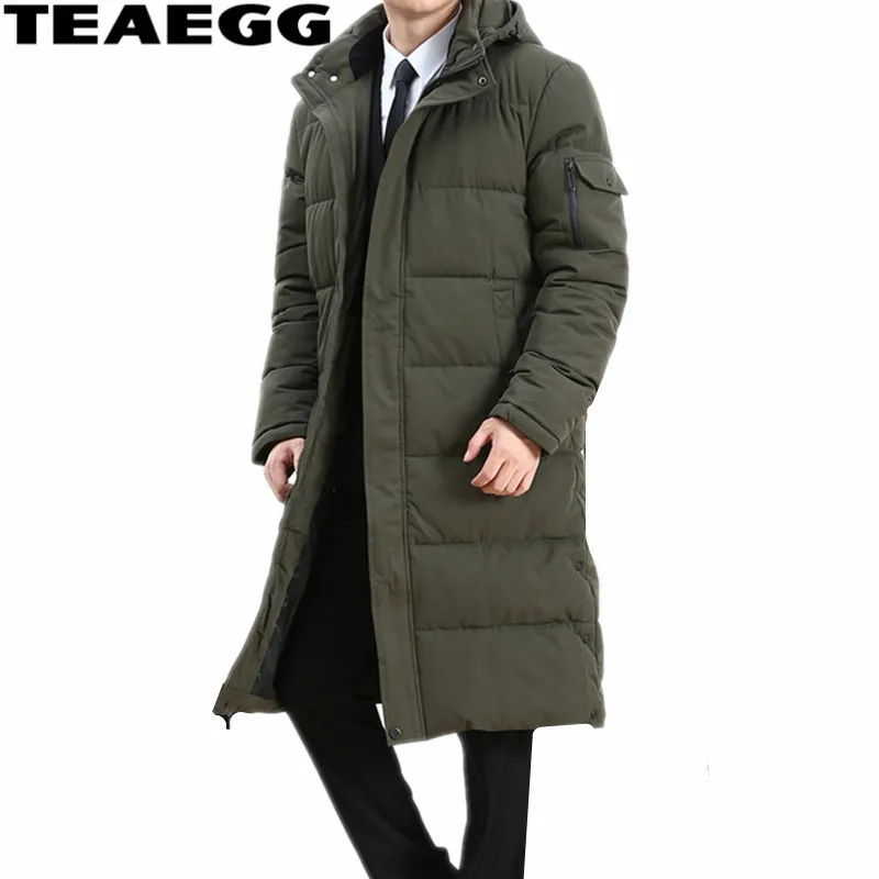 TEAEGG 5XL 6XL длинное мужское зимнее пальто Мужская парка Hombre Casaco Inverno Masculinmens теплые