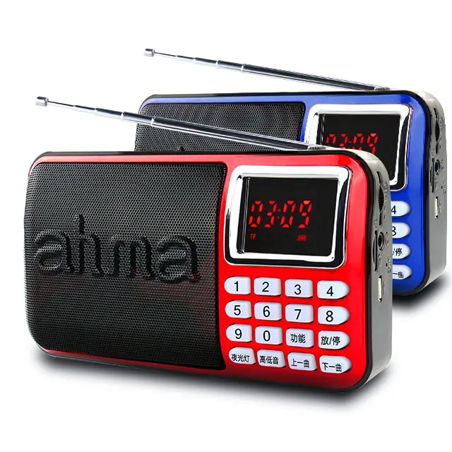Ахма 138 Мини Радио FM Портативный Стерео Аккумуляторная Цифровой MP3 Player Pocket С