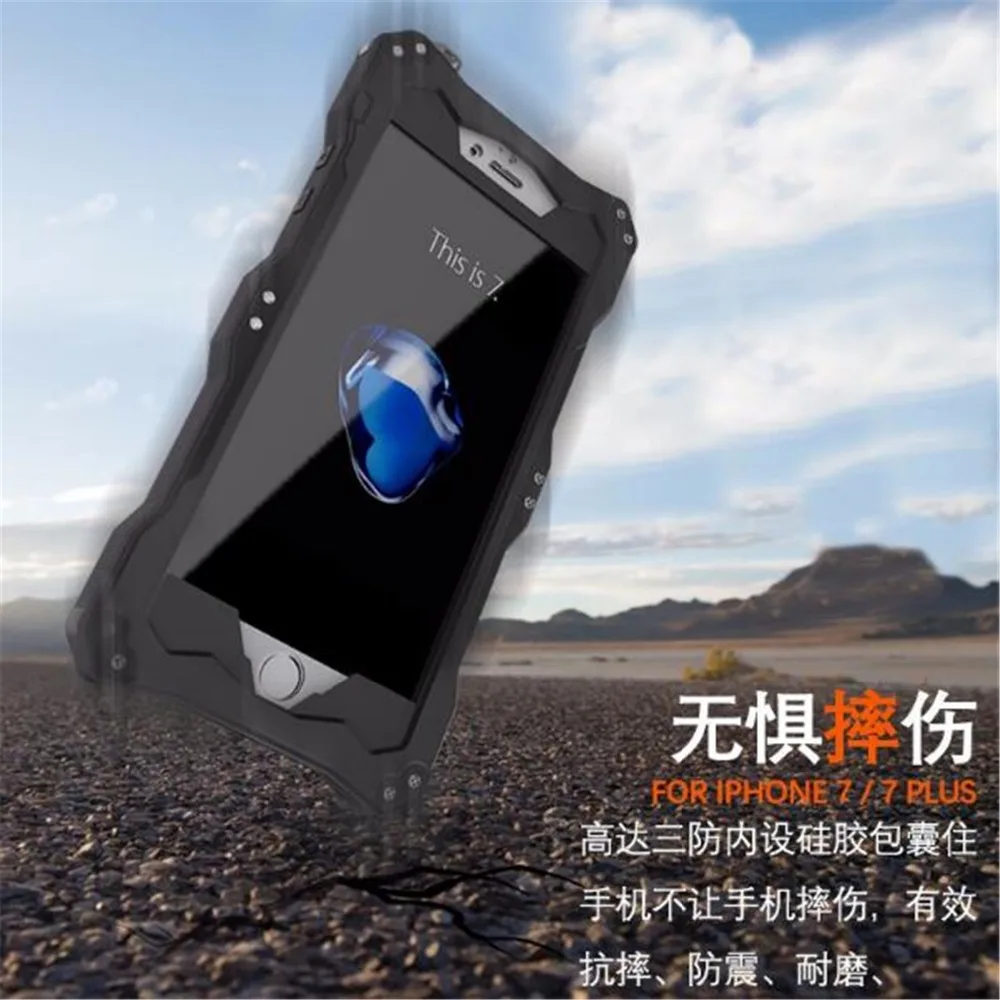 R-JUST for Apple IPhone 7 Case Aluminum Three Defenses Phone Cases Hard Bumper Back Covers IPhone7 4.7inch | Мобильные телефоны и