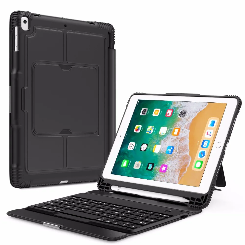 Чехол для клавиатуры Apple iPad 9 7 в 2018/iPad Pro 7/iPad Air съемный беспроводной подставка с