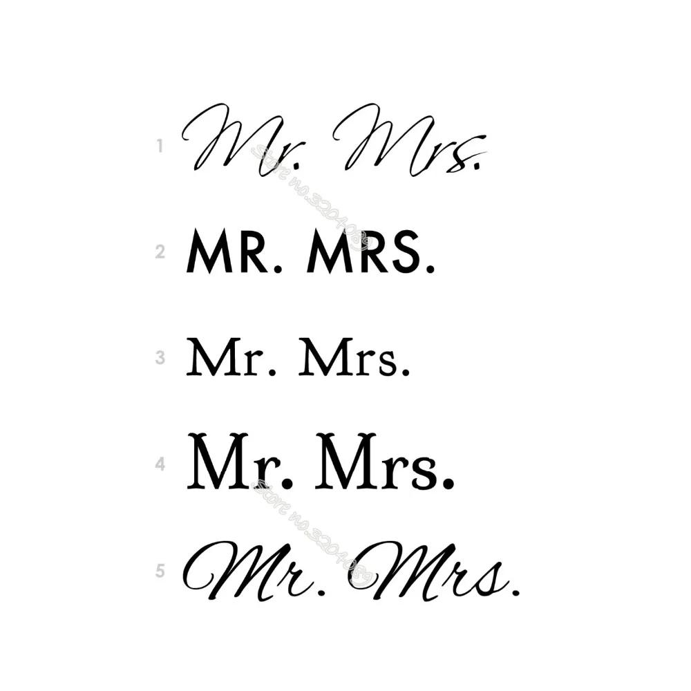 Наклейка с надписью Mr. Mrs. на свадьбу стулья стол для невесты жениха подвесные