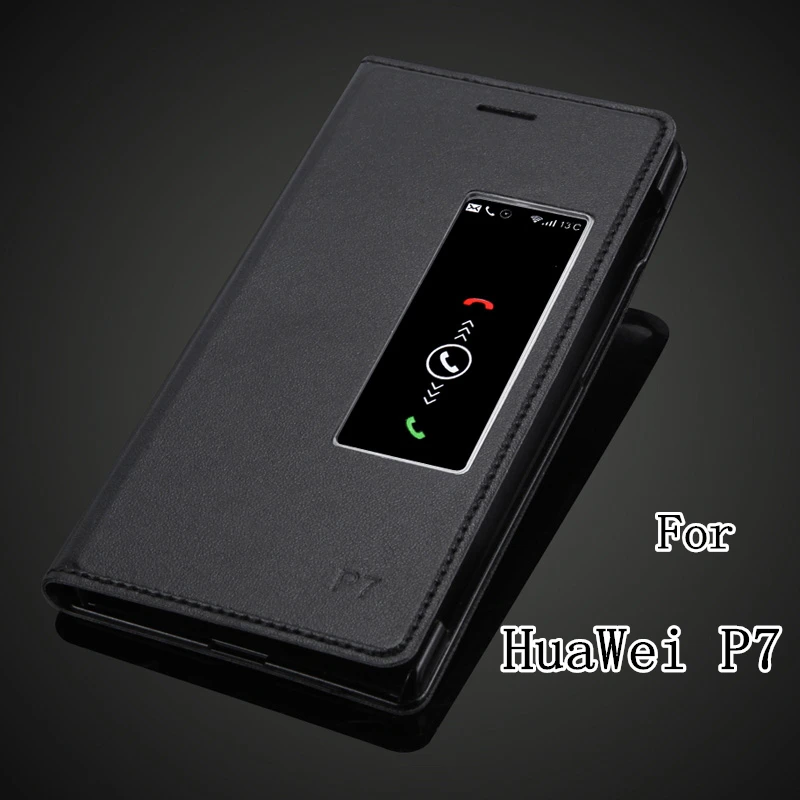 Тонкий чехол из искусственной кожи с откидной крышкой для Huawei Ascend P7 умный