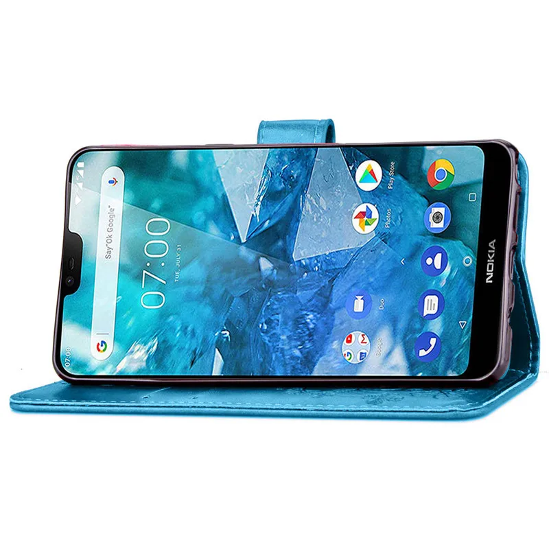 Кожаные чехлы для Nokia 7 plus флип кошелек сумка телефона с отделением карт nokia 1 6 2 2018 x
