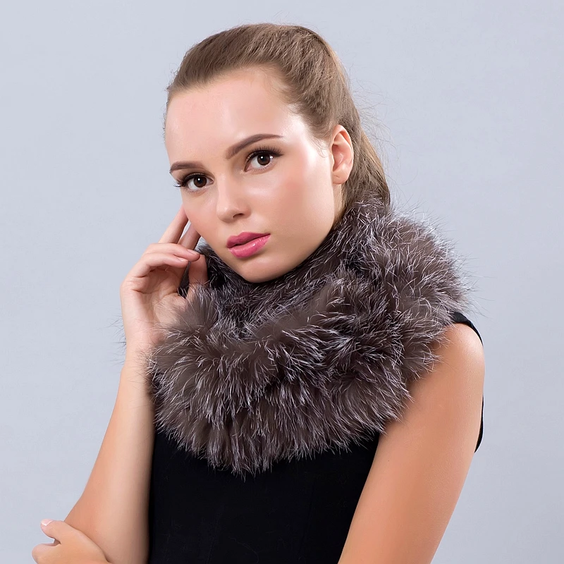 Эластичные зимние шарфы для женщин меховой шарф цветные русские модные