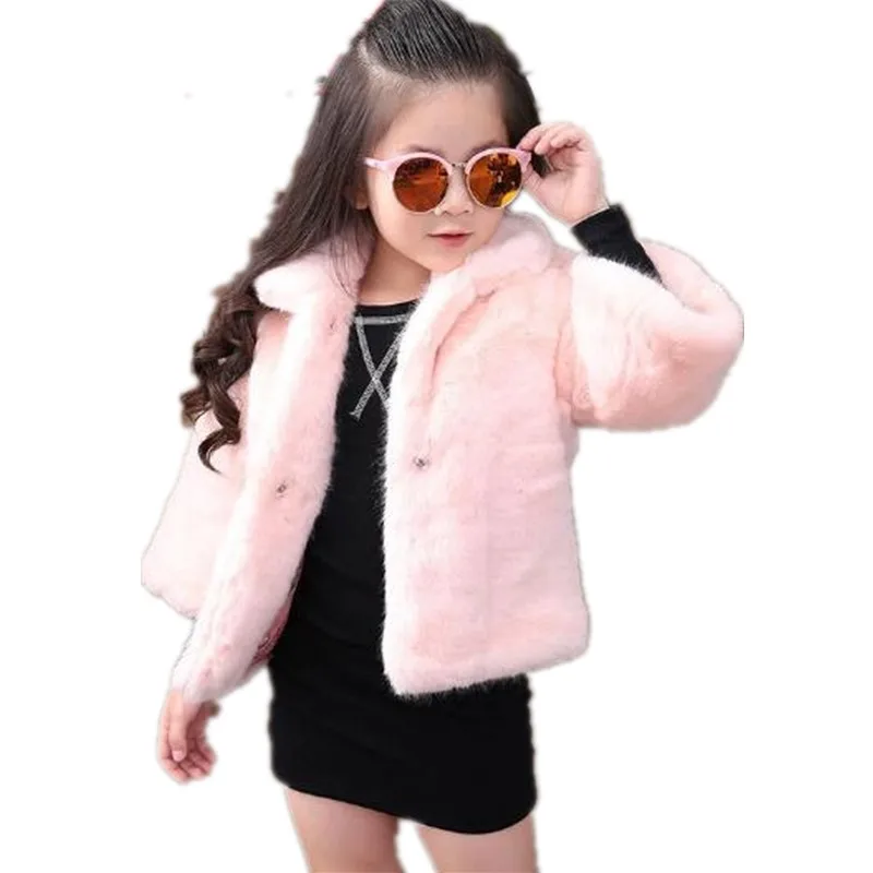 Baby Faux Fur Coat Girl Clothes Imitation Fox Kids Warm Waistcoat Single-breasted Children Winter Luxury Jacket N160 | Детская одежда и