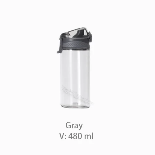 480ml Grey Спортивная чашка Xiaomi Tritan, 480 мл, 620 мл, безопасный замок, нетоксичный и безвкусный, устойчивый к падению, высокой температуре, открытая одной рукой - Цвет: 480ml Grey