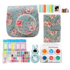 Чехол-сумка из искусственной кожи с 3-дюймовыми 96 карманами, яркий мини-фотоальбомнаклейкиобъектив для Fujifilm Instax Mini88 +9